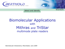 Fluorescence Applications with Mithras and TriStar multimode plate