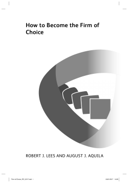 How to Become the Firm of Choice