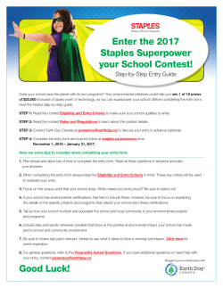 Enter the 2017 Staples Superpower your School Contest! Good Luck!