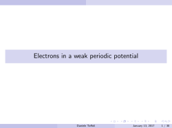 Electrons in a weak periodic potential