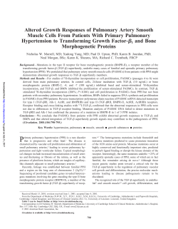 Altered Growth Responses of Pulmonary Artery Smooth Muscle