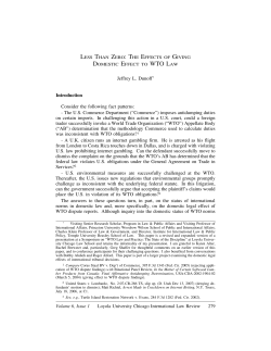 Jeffrey L. Dunoff&dagger; Introduction Consider the following fact patterns