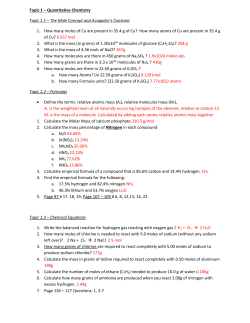 IB - Quantitative Chemistry Review answers