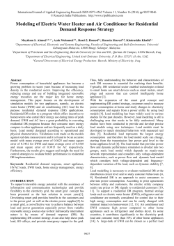 Modeling of Electric Water Heater and Air Conditioner for