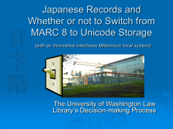 Japanese Records and Whether or not to Switch from EACC to