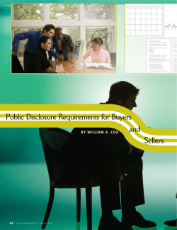 Public Disclosure Requirements for Buyers and Sellers