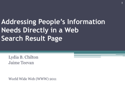 Addressing People*s Information Needs Directly in a Web Search