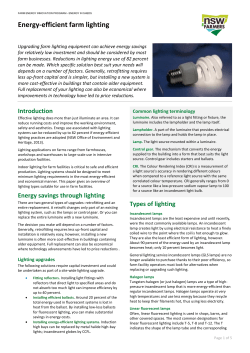 Energy-efficient farm lighting