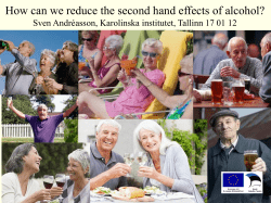 How can we reduce the second hand effects of alcohol?
