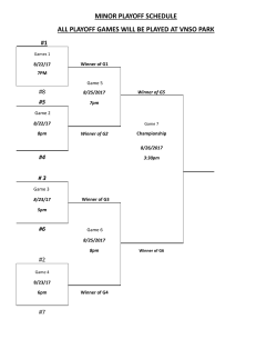 MINOR PLAYOFF SCHEDULE ALL PLAYOFF GAMES WILL BE