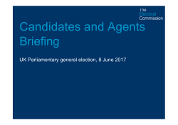 Candidates and Agents Briefing