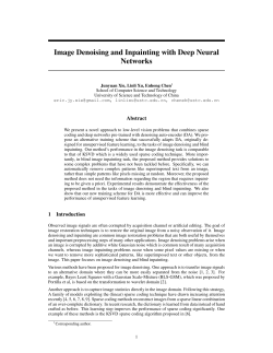 Image Denoising and Inpainting with Deep Neural Networks