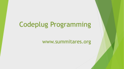 Codeplug Programming
