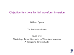 Objective functions for full waveform inversion