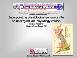 Teaching Physiological Genomics to the Physiology Students in