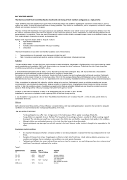 HOT WEATHER ADVICE The Blackwood Golf Club Committee has