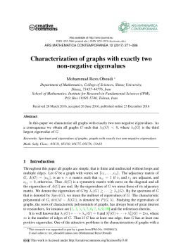 Characterization of graphs with exactly two non