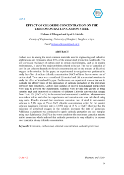 effect of chloride concentration on the corrosion rate in carbon steel