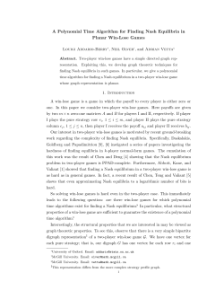A Polynomial Time Algorithm for Finding Nash Equilibria in Planar