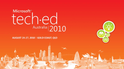 TechED_Australia_Opalis_PreDay_Seminar