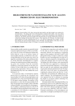 HIGH-STRENGTH NANOCRYSTALLINE Ni