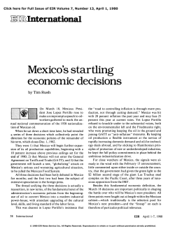 Mexico`s Startling Economic Decisions