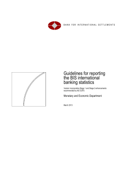 Guidelines for reporting the BIS international banking statistics