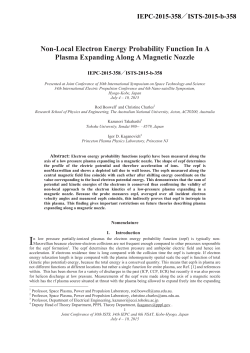 Non-Local Electron Energy Probability Function In A Plasma