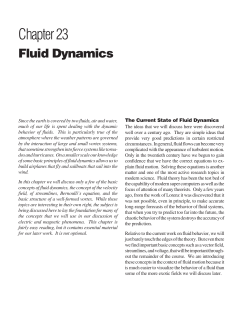 Chapter 23 Fluid Dynamics