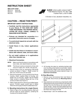 IN STRUC TION SHEET