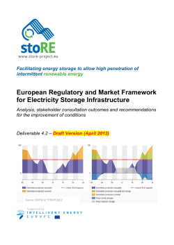 European Regulatory and Market Framework for