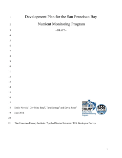 Nutrient Monitoring Program - San Francisco Estuary Institute
