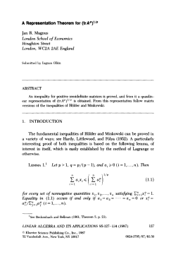 A Representation Theorem for (trAp)l`p n I n