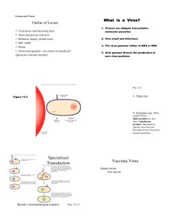 Fig. 13.03 Specialized Transduction Vaccinia Virus
