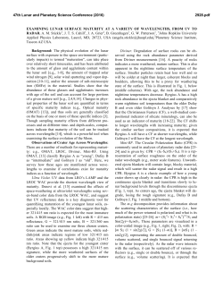 EXAMINING LUNAR SURFACE MATURITY AT A VARIETY OF