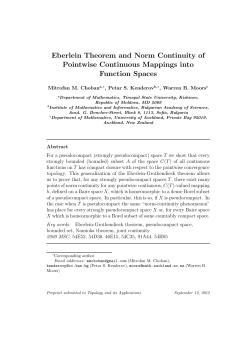 Eberlein Theorem and Norm Continuity of Pointwise Continuous