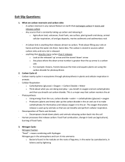 Answers to Exit Slip Questions