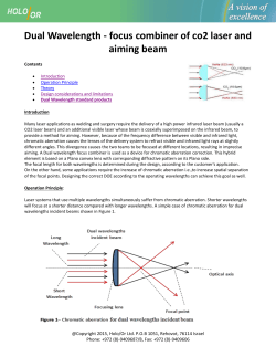 Dual Wavelength - focus combiner of co2 laser and