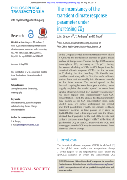 The inconstancy of the transient climate response parameter under