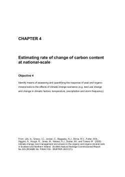 CHAPTER 4 Estimating rate of change of carbon content at national