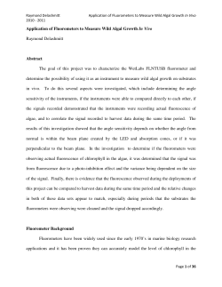 Application of Fluorometers to Measure Wild Algal Growth