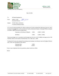 FY 2018 Contribution Rates - Teachers Retirement System of Georgia