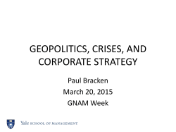 corporate strategy issues - Yale Global Network Week