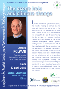 The ozone hole and climate change