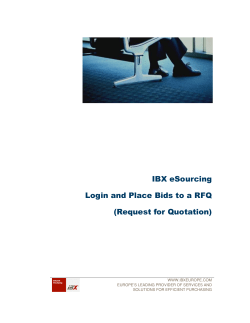 IBX eSourcing Login and Place Bids to a RFQ (Request