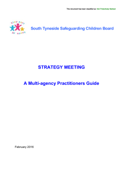 STRATEGY MEETING A Multi-agency Practitioners Guide