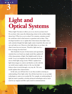 Light and Optical Systems Light and Optical Systems