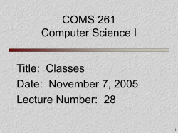 COMS 261