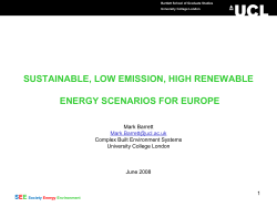 Sustainable Road Transport TRANSPORT SCENARIOS 28