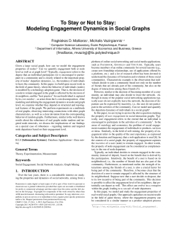 Modeling Engagement Dynamics in Social Graphs